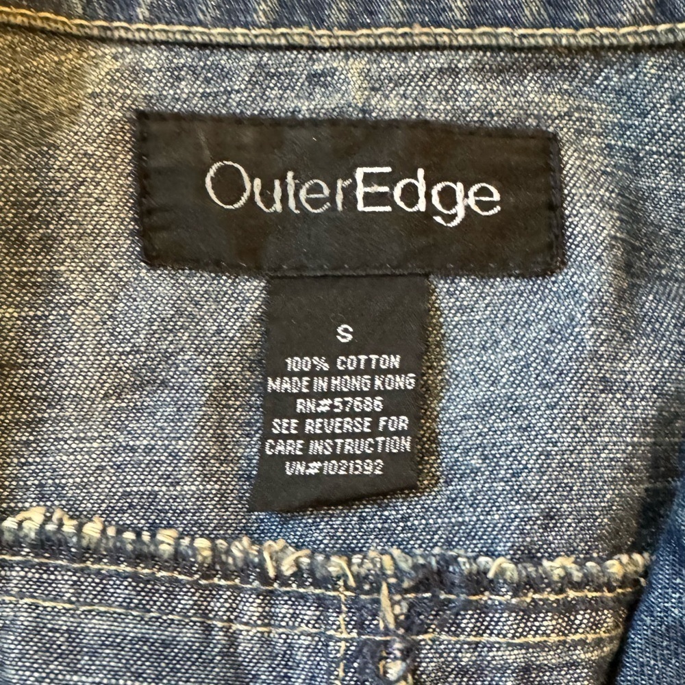 🟠 Outer Edge Women's Blue Denim Jacket Size Small - Picture 3 of 5